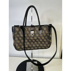Dooney & Bourke Vintage Monogram Shoulder Bag Black & Gray